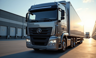 Camion utilitaire 16 tonnes dans un yard logistique moderne