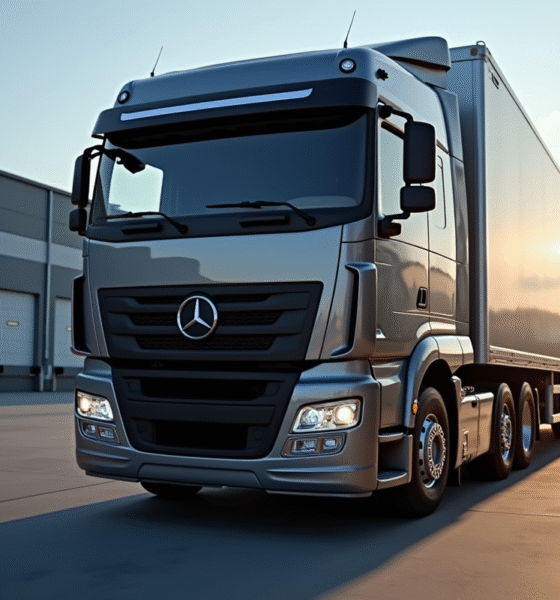 Camion utilitaire 16 tonnes dans un yard logistique moderne