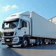 Camion utilitaire 19 tonnes à l'extérieur en journée